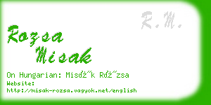 rozsa misak business card